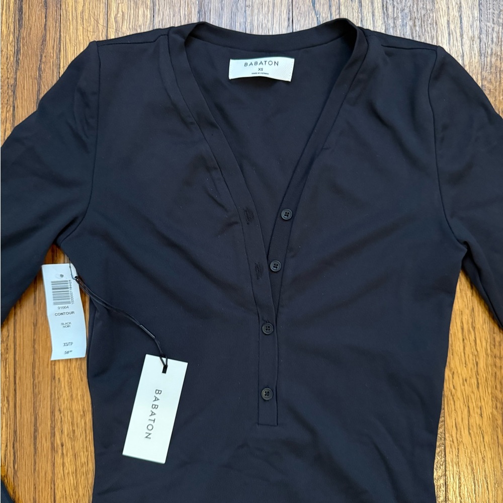 Aritzia Babaton Countour Henley Bodysuit NWT - Picture 3 of 6